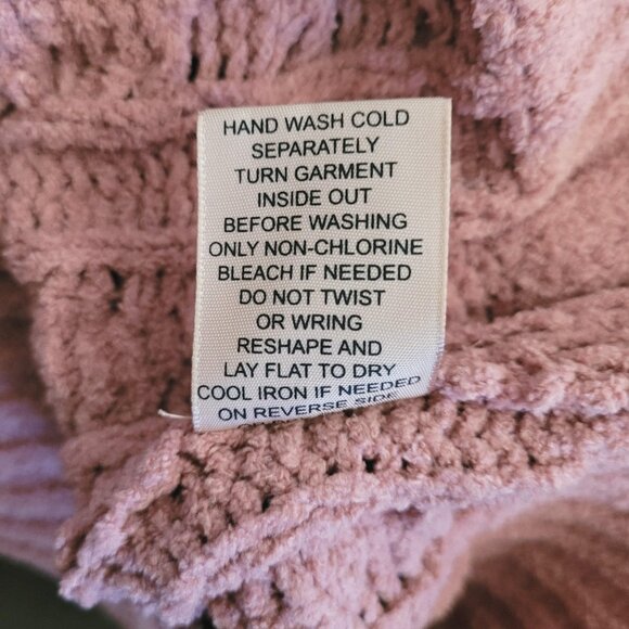 Philosophy Sweater Womens Large Pink Chenille Cable Knit Pullover NEW - Picture 11 of 11
